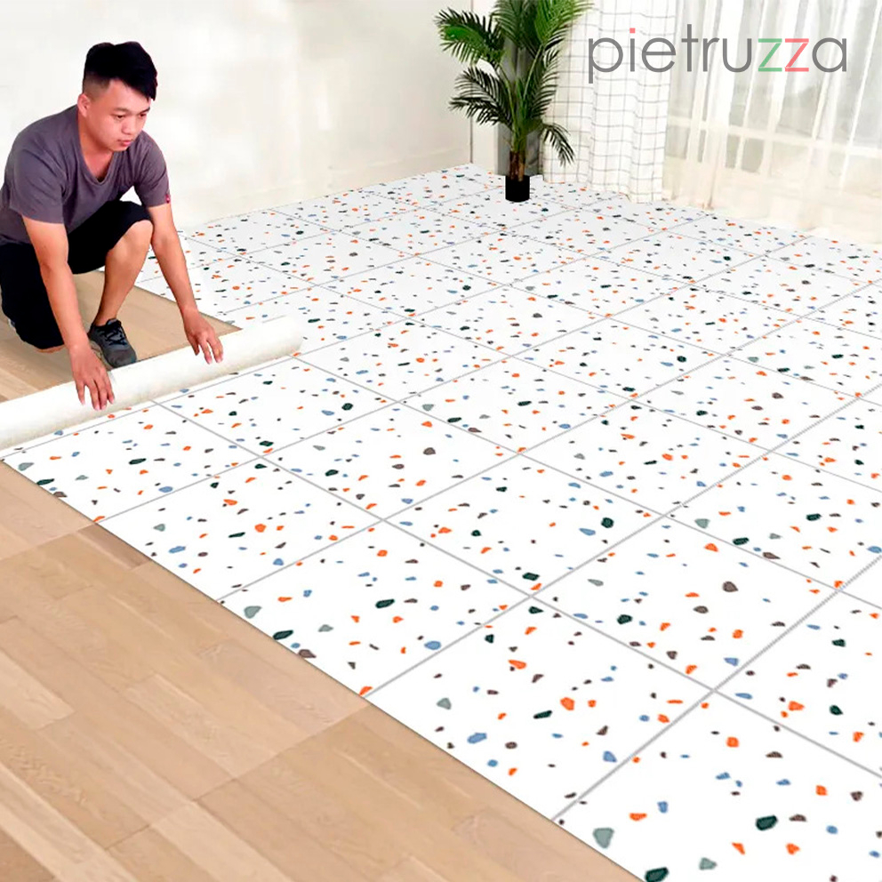 Adesivo P/ Piso Ladrilho Hidráulico Pietruzza - 5m X 60cm - Granilite