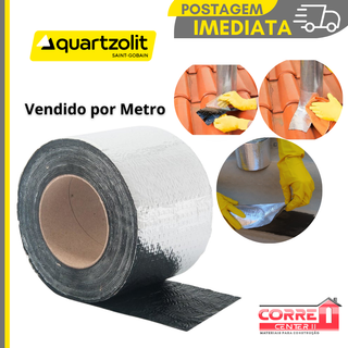 Fita Reparo Aluminio Vedação Vazamentos Telha Veda Tudo Trincas Laje Telhado Telhas Metro x 10cm 20cm 30cm - Quartzolt em Oferta na Shopee
