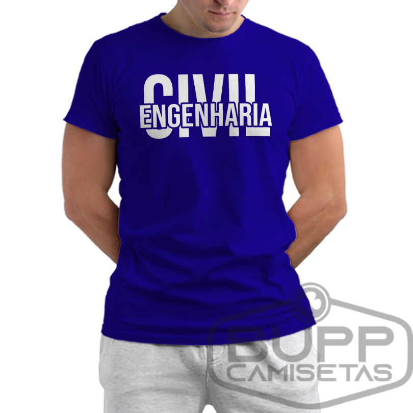 Camiseta Engenharia Civil Camisa Engenheiro Básica Casual 100% Algodão Várias Cores Pronta Entrega