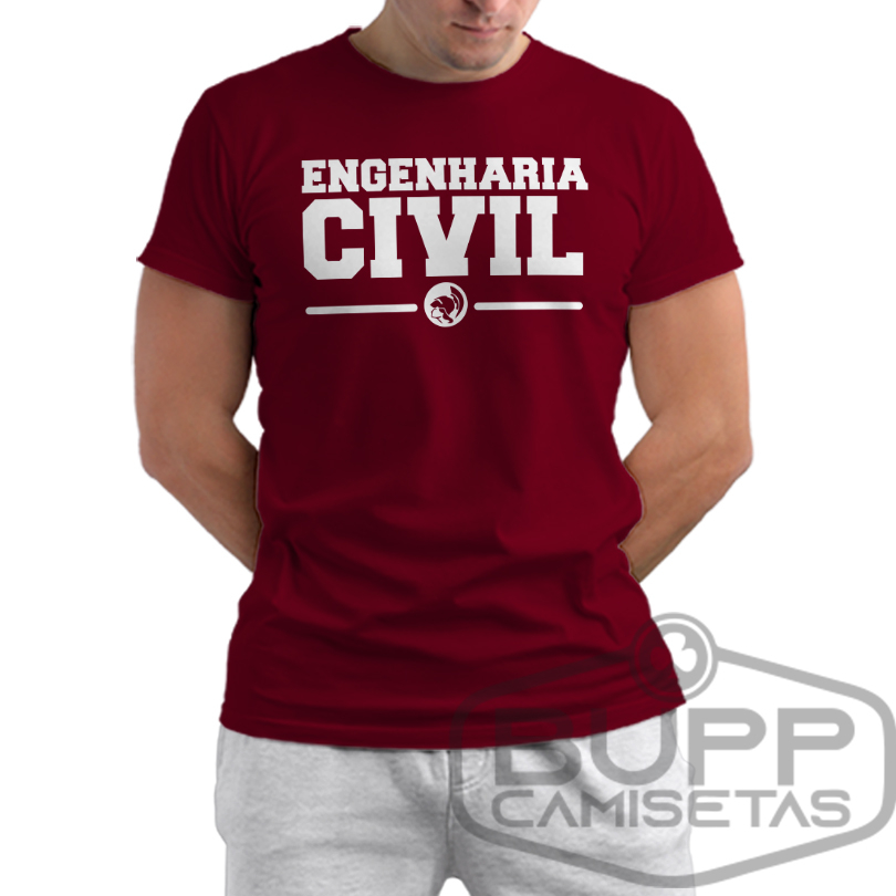 Camiseta Engenharia Civil Camisa Engenheiro Masculino Casual 100% Algodão Várias Cores