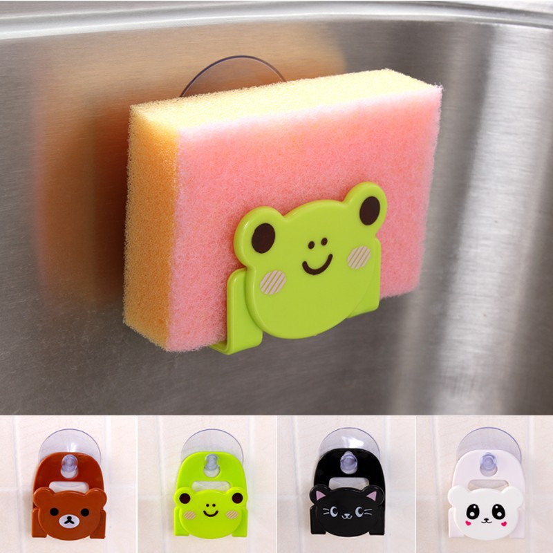 Suporte De Pia De Plastico Para Esponja Bucha Com Ventosa em Oferta na Shopee