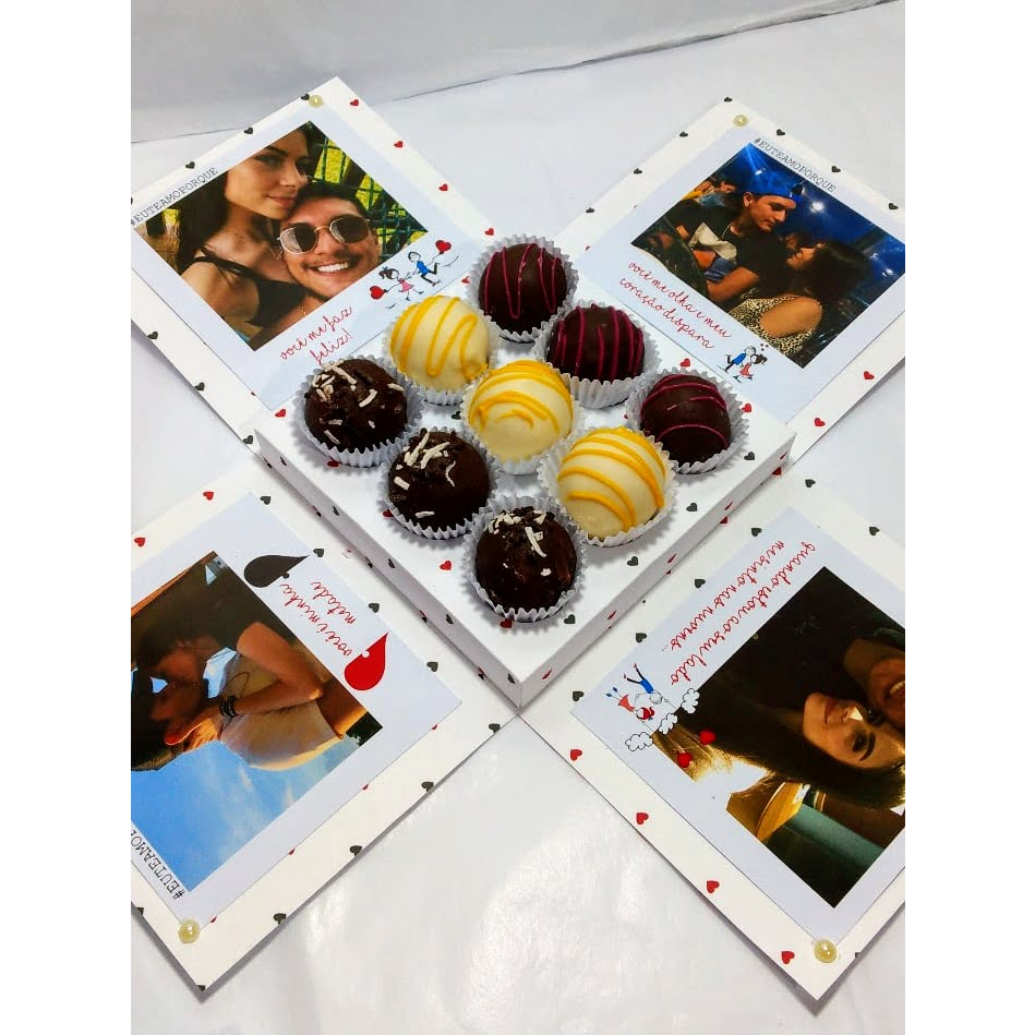 CAIXA EXPLOSÃO DIA DOS NAMORADOS PARA POR FOTOS - LEMBRANCINHA PARA CANECA,BOMBOM, Nutella ou docinhos /Aniversário