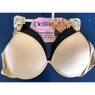 Kit C/2 sutia Delrio Com Bojo e aro Ultra Soft com forro 100% algodão (original)