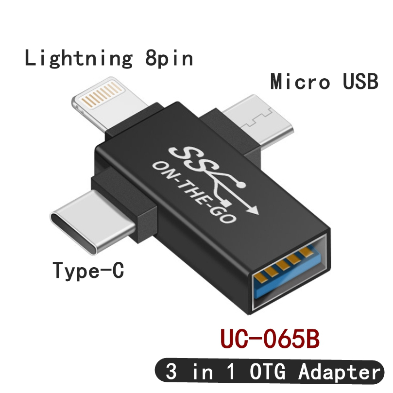 Conector OTG Usb Adaptador Usb 3.0 Tipo C Iphone Para Celular Notebook Mac book Transferência Rápida Hub Otg