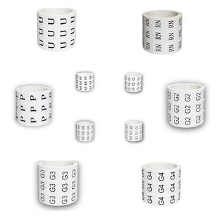 Etiqueta para roupas p,m,g,gg,g1,g2,g3 com 1000 unidades cada