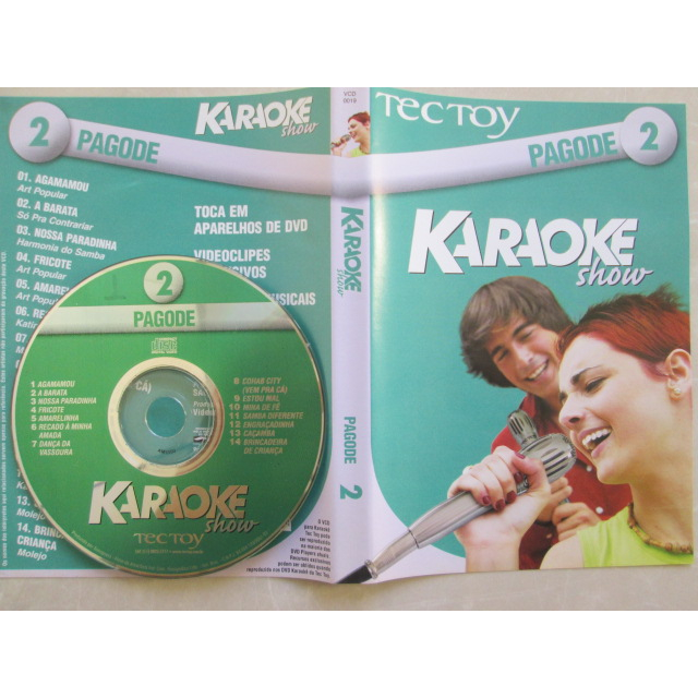 DVD - KARAOKÊ / Karaokê Show / Pagode 2 / Tec Toy / 1 DVD / 14 Musicas / Impecável / Original