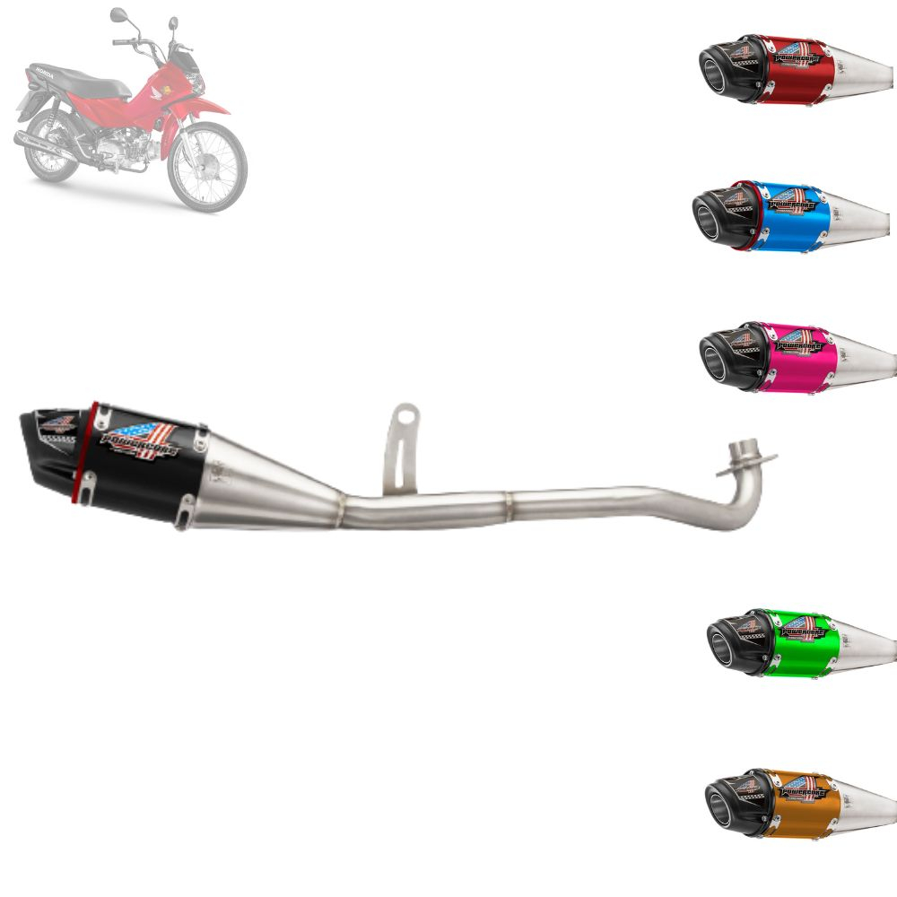Escapamento Escape Pro Tork Powercore 4 Para Moto Pop 110i 2016 em Oferta na Shopee