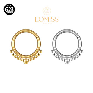 Piercing Septo Rook Conch Nariz Argola Titânio G23 PVD Segmento Articulado Bolinhas em Oferta na Shopee