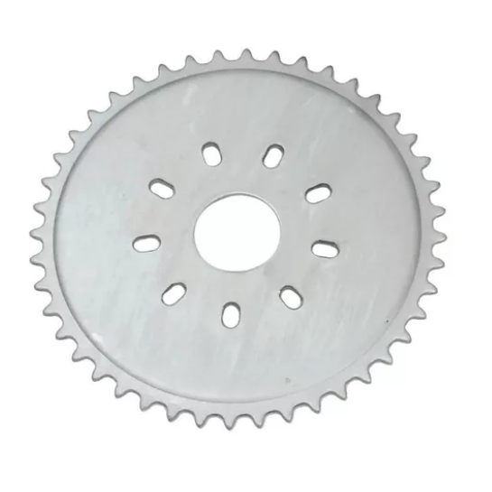 Coroa 44 Dentes Da Relação Do Kit Motor Bicicleta Motorizada Cinza