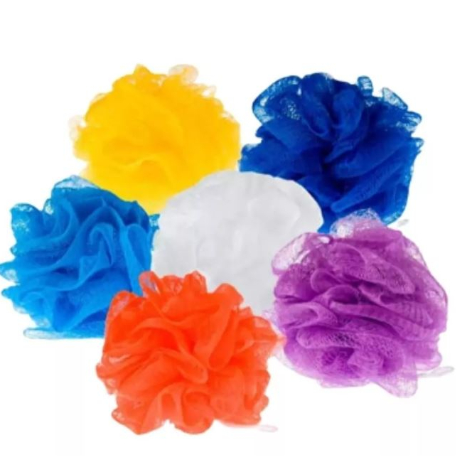 Kit Com 5/10/15/20/25 Esponjas De Banho Relaxante Espumante Coloridas Nylon