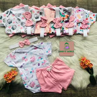 Body c/ Faixa + Shorts Estampado