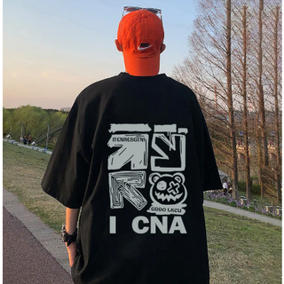 Camiseta CNA Setas Urso 100% Algodão T-shirt Estilo Rua Moda Streetwear Top