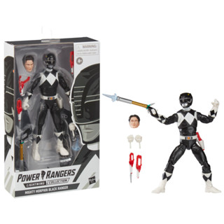 Boneco Colecionável Power Ranger Light Collection Mighty Morphin Ranger Preto - Hasbro F4510