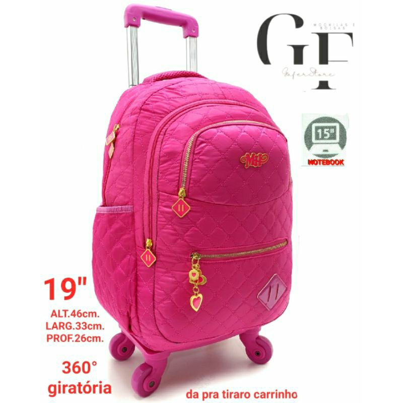 Mochila juvenil femenina Roda 360° Notebook MHC-3174