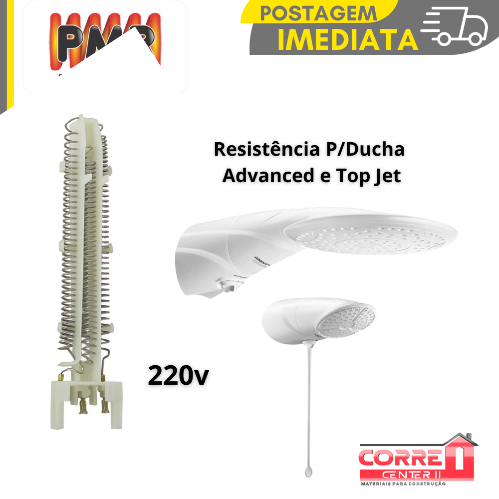 Resistência Ducha Advanced Top Jet 7500w 220v Lorenzetti Similar em Oferta na Shopee