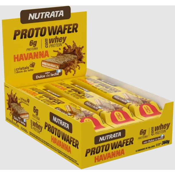 PROTO WAFER SABOR DOCE DE LEITE HAVANNA DISPLAY C/12 30G - NUTRATA