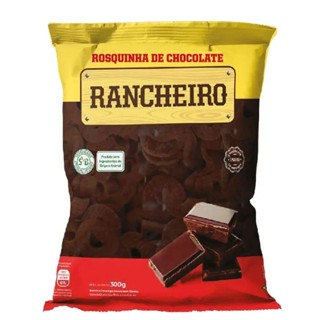 KIT COM 3 - Biscoito Rosquinha Chocolate Rancheiro 300g ZERO LEITE/ZERO LACTOSE.
