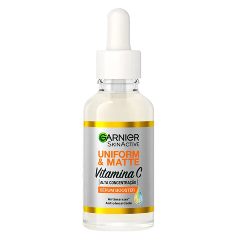 Sérum Booster Garnier SkinActive Uniform&Matte Antimarcas com Vitamina C 30ml