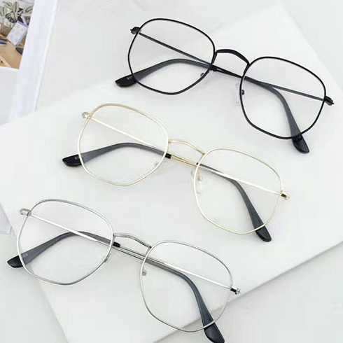 Armação De Óculos Hexagonal Da Moda Transparente Metal Masculino Feminino em Oferta na Shopee