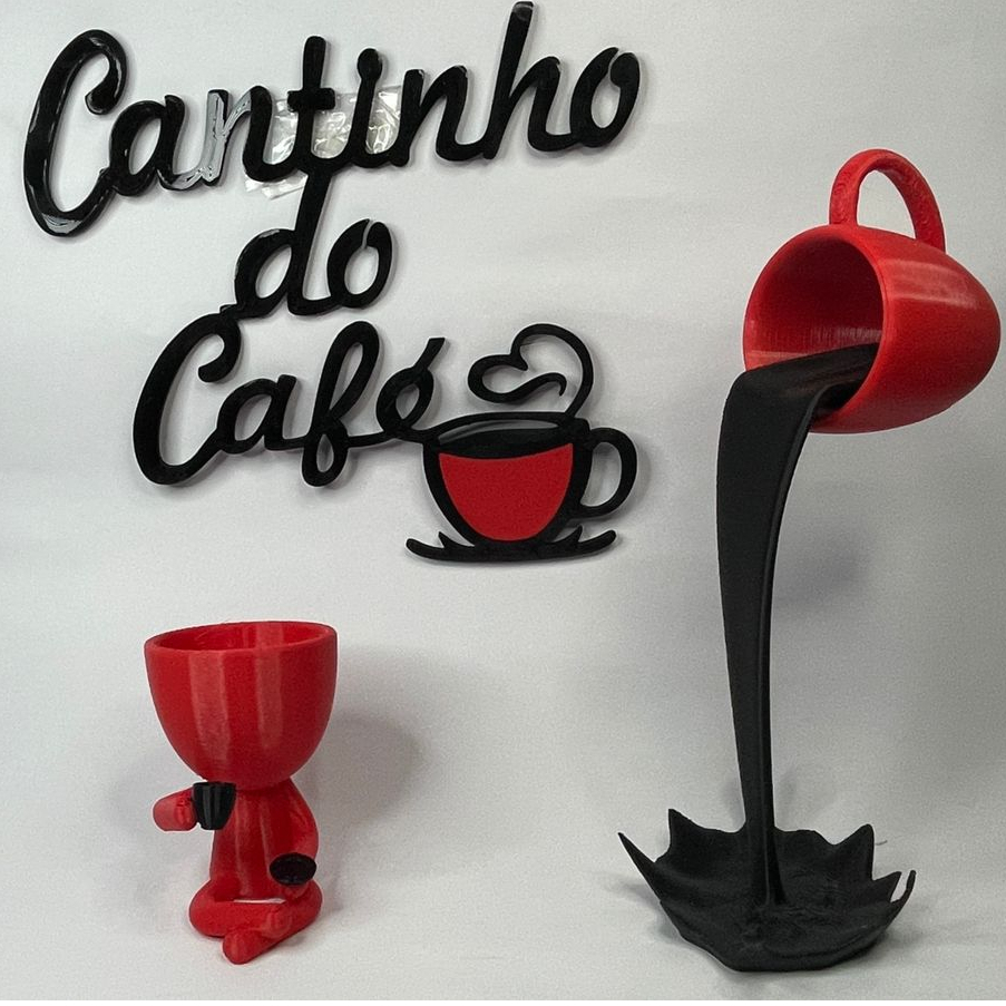 Kit Cantinho do Café Com: Bob Robert café ,Xicara Flutuante ,Placa Cantinho Do Cafe