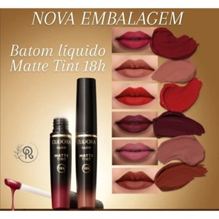 Batom Líquido Matte Tint 18HS Glam 4ml Eudora NOVA EMBALAGEM