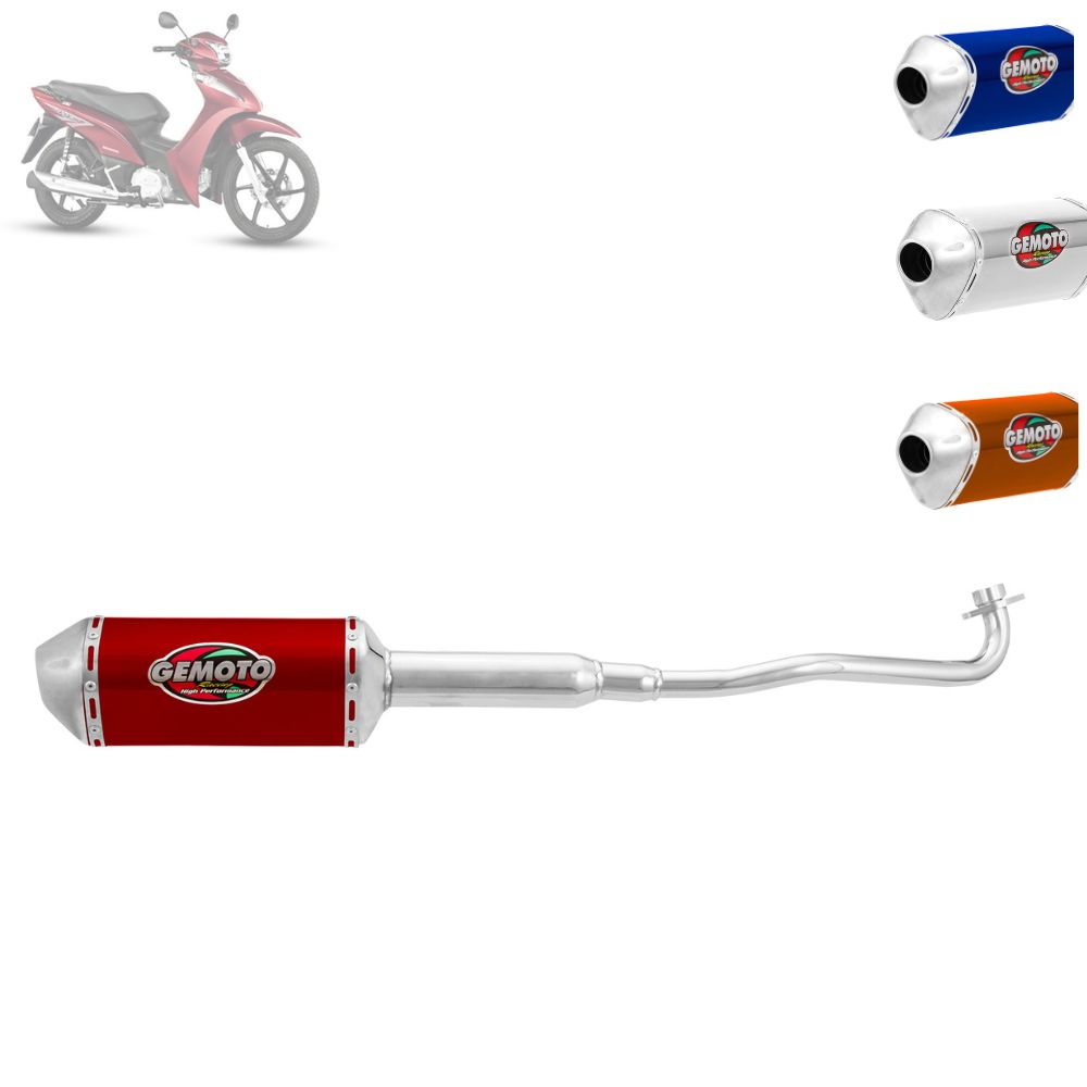 Escapamento Escape Gemoto Racing 3 Trioval Para Moto Biz 125 2009 a 2020 Flex com Cromado em Oferta na Shopee