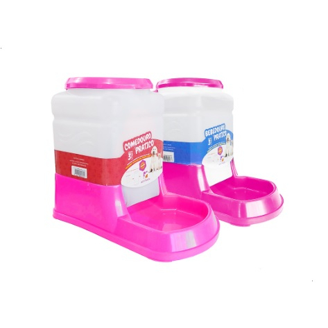 Kit Bebedouro Comedouro Automatico Pet Cachorro Gato Prático 3Lt Envio Rápido