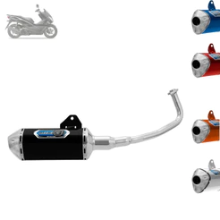 Escapamento Escape Pro Tork Mini 3 Para Moto Pcx Curva Cromada