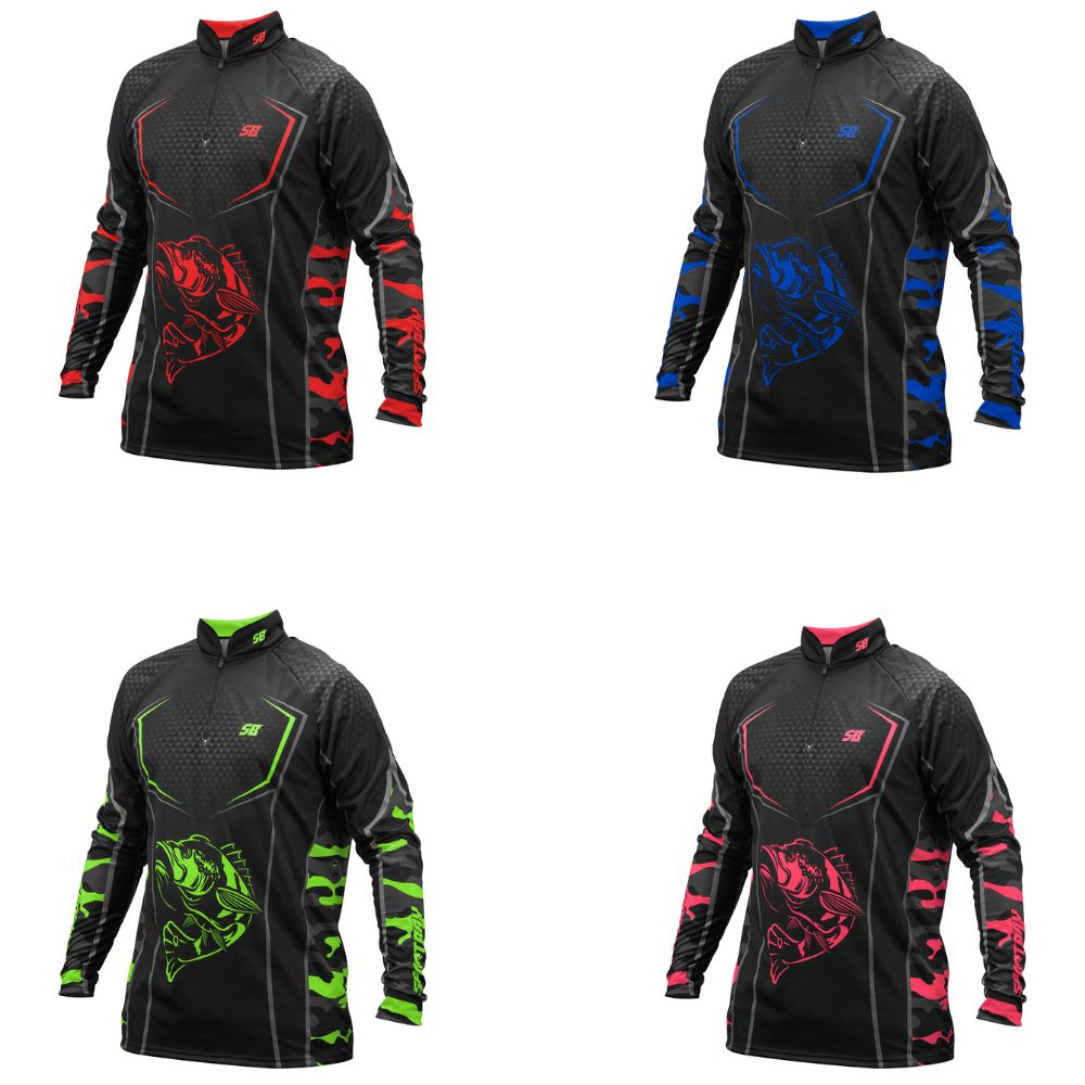 Camisa de Pesca Infantil Sportbay Camuflada Tucunaré Masculino e Feminino