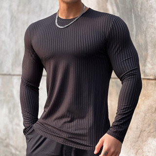 Blusa Masculina Manga Longa de Frio Inverno Cacharrel Segunda Pele Sueter Gola Redonda Camisa