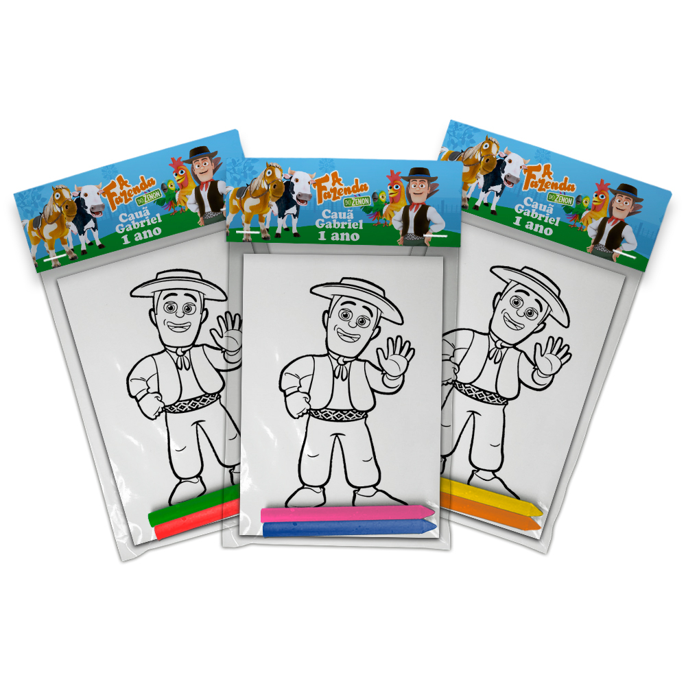 Kit Colorir Giz De Cera Desenho Lembrancinha Festa Infantil Personalizado Escolha Tema Anuncio