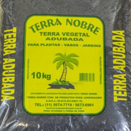 TERRA NOBRE VEGETAL ADUBADA PARA VASO E JARDIM 10KG Utilização Em Vasos Flores Hortas Gramados Suculentas Mudas Decoração Jardim