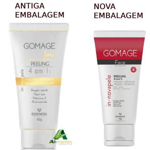 Peeling Máscara Facial Esfoliante, Limpeza, Hidratante Gomage com Secagem Rápida 4 Em 1 Com Niacinamida & Vitamina E.