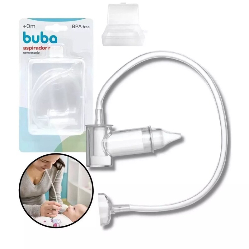 Aspirador Nasal Com Sucção Para Bebês Com Estojo Buba