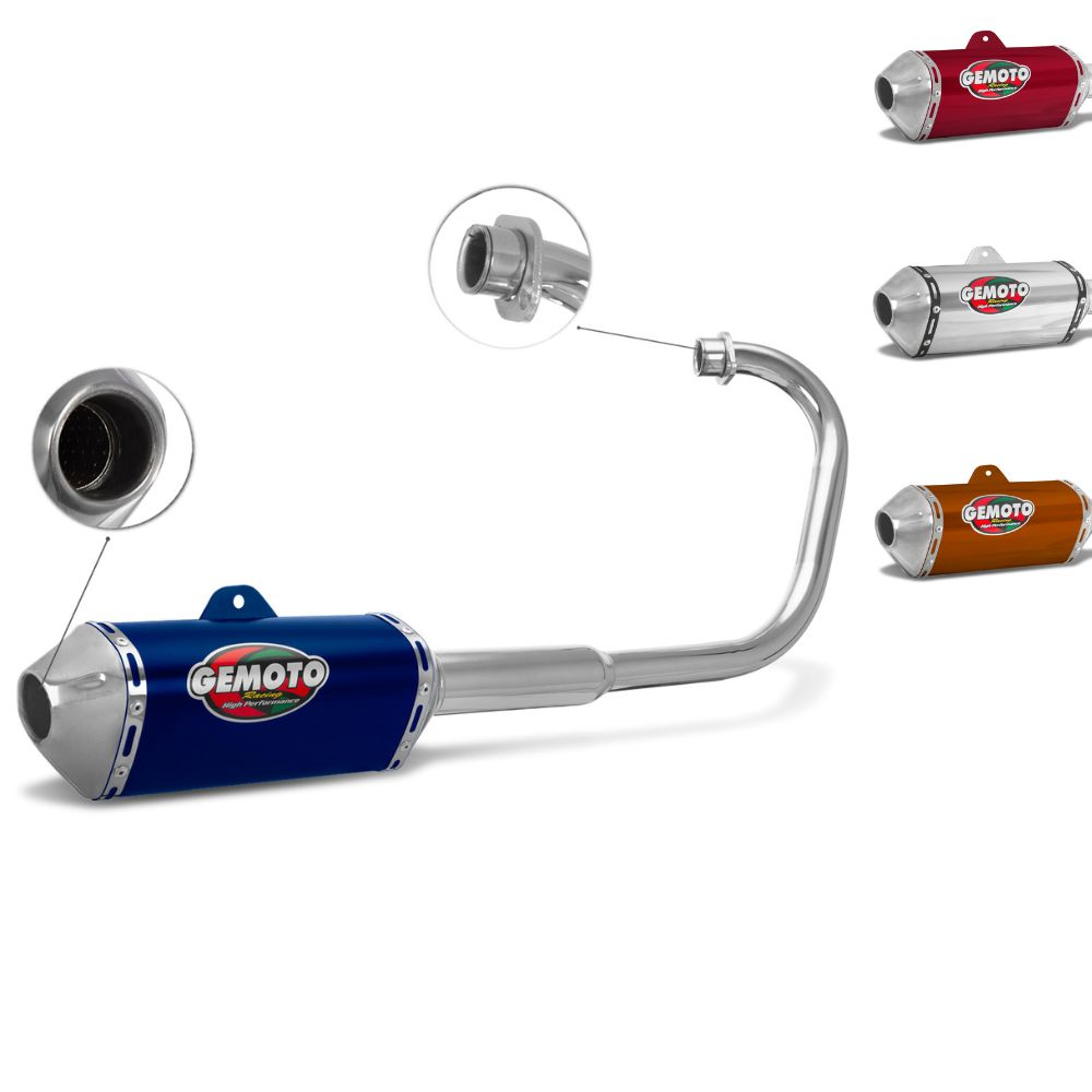 Escapamento Escape Gemoto Racing 3 Trioval Titan Esd Ex 150 / Fan Mix Esdi 2009 a 2013 Cromado em Oferta na Shopee