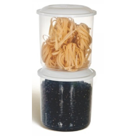 Kit com 2 Potes de Plástico Com Tampa Casa Cozinha Utilidade Organização Praticidade Barato Presente Chá de Cozinha