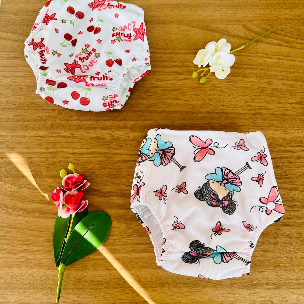 2 Fraldas Ecológica Reutilizável para Menina