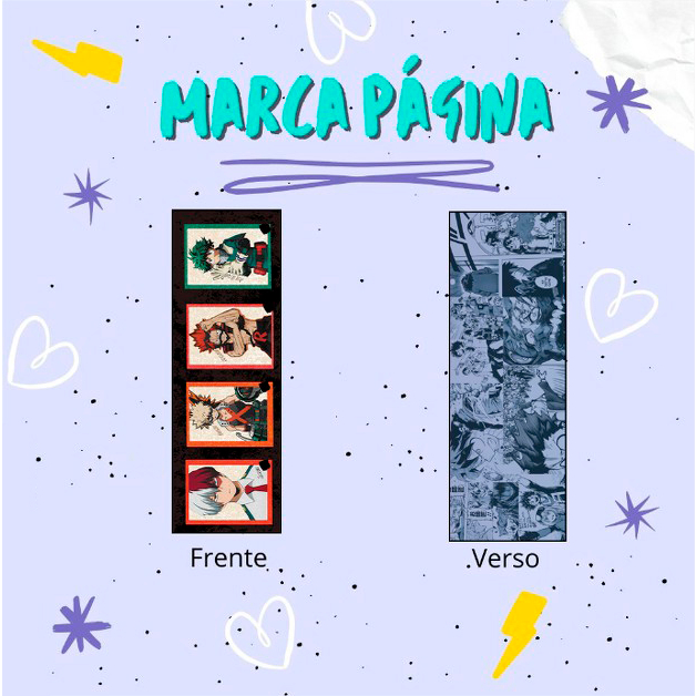 Marca Página Anime Boku no Hero, My Hero Academia, Academia de heróis