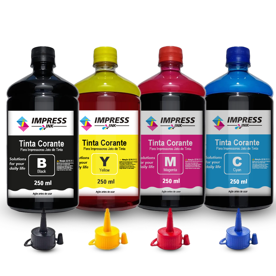 Kit 4x250ml P/ Impressora Canon Mega Tank G3110 Original