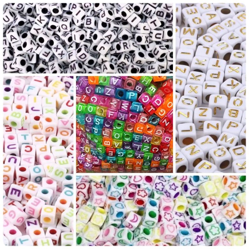 Kit Miçanga Alfabeto Letras 5 Pacotes 1000 Peças Bijuteria Oferta Promoção
