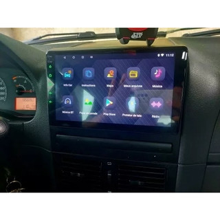 Multimídia Android 9 Polegadas 4GB/64GB Fiat Strada Idea Palio Weekend Siena Moldura e Câmera de Ré