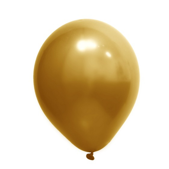 Bexiga Balão Cromado Ouro 9 Polegadas c/25 unidades Festa Aniversários Casamentos Chá Revelação Chá de Cozinha
