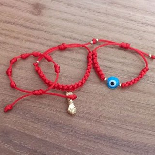 Pulseira vermelhas contra mal olhado/ recém nascido/ infantil