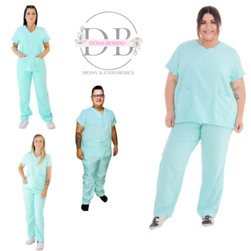Pijama Cirúrgico Hospital Uniforme Conjunto Hospitalar Unissex Scrub Enfermagem Gabardine 10