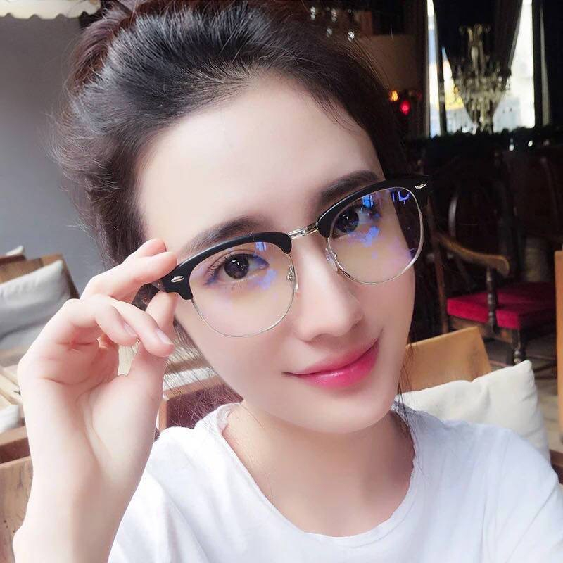 Óculos Retrô De Meia Armaçao Armação De óculos Unissex Masculino E Feminino Moda