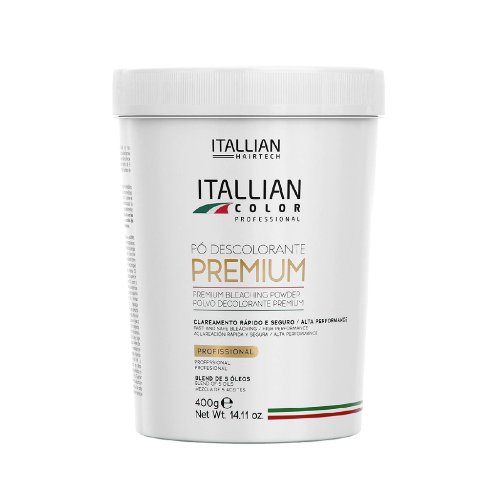 Pó Descolorante Itallian Color Premium Powder 400g para clareamento eficaz