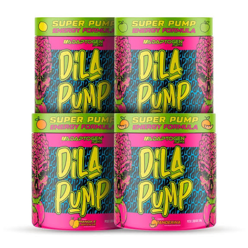 Dila Pump Pré Treino Sem Cafeína Adaptogen 150g 318g em Oferta na Shopee