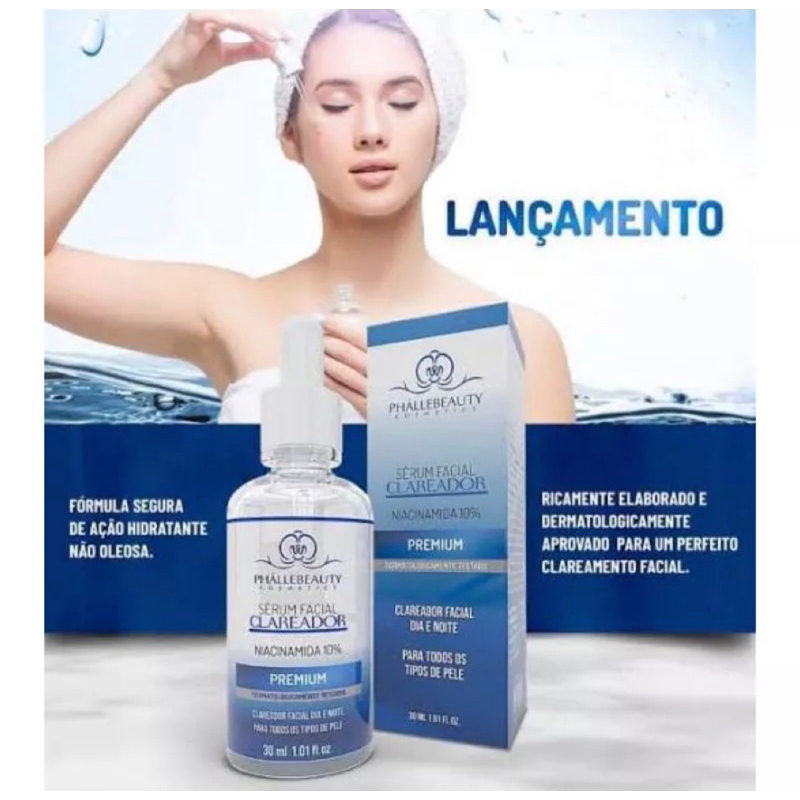 Sérum Facial Clareador Premium - Phallebeauty