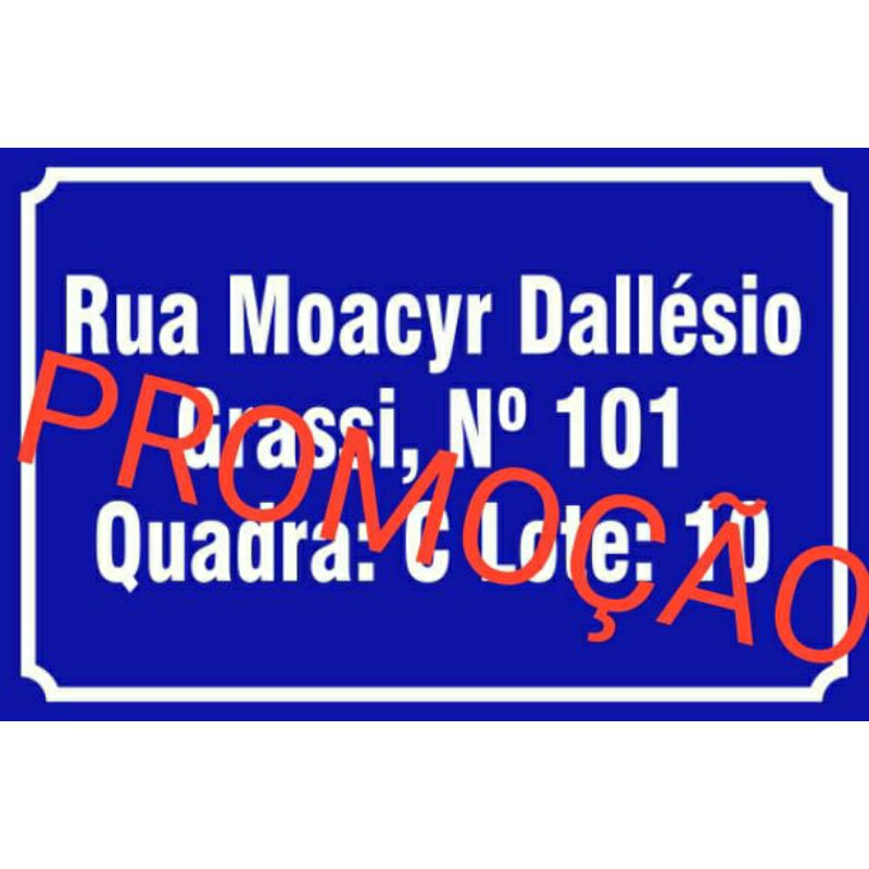 Placa De Endereço Residencial Casa N°  30x20cm