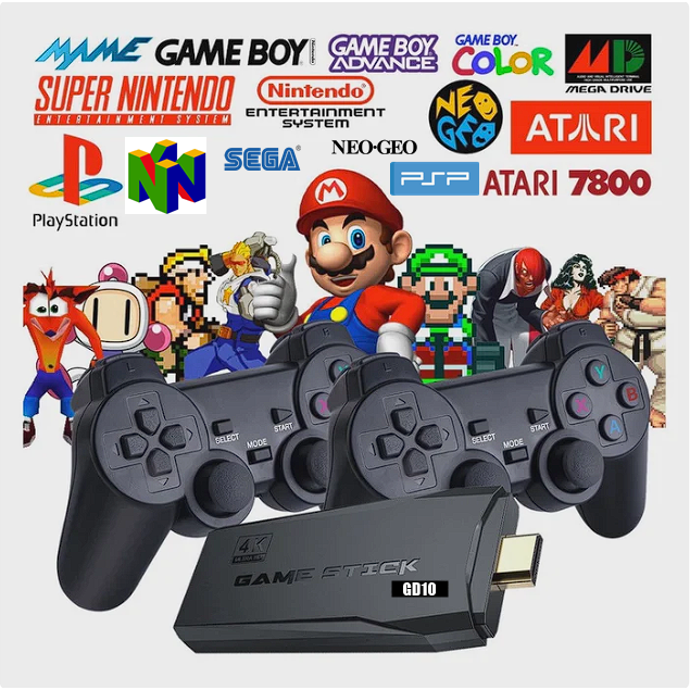 Game Stick 34000 Jogos (Funciona direto na TV) GD10 4K Video Game Portatil 64GB Potente